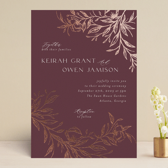 fall wedding invites