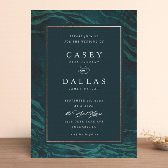 wave wedding invitations