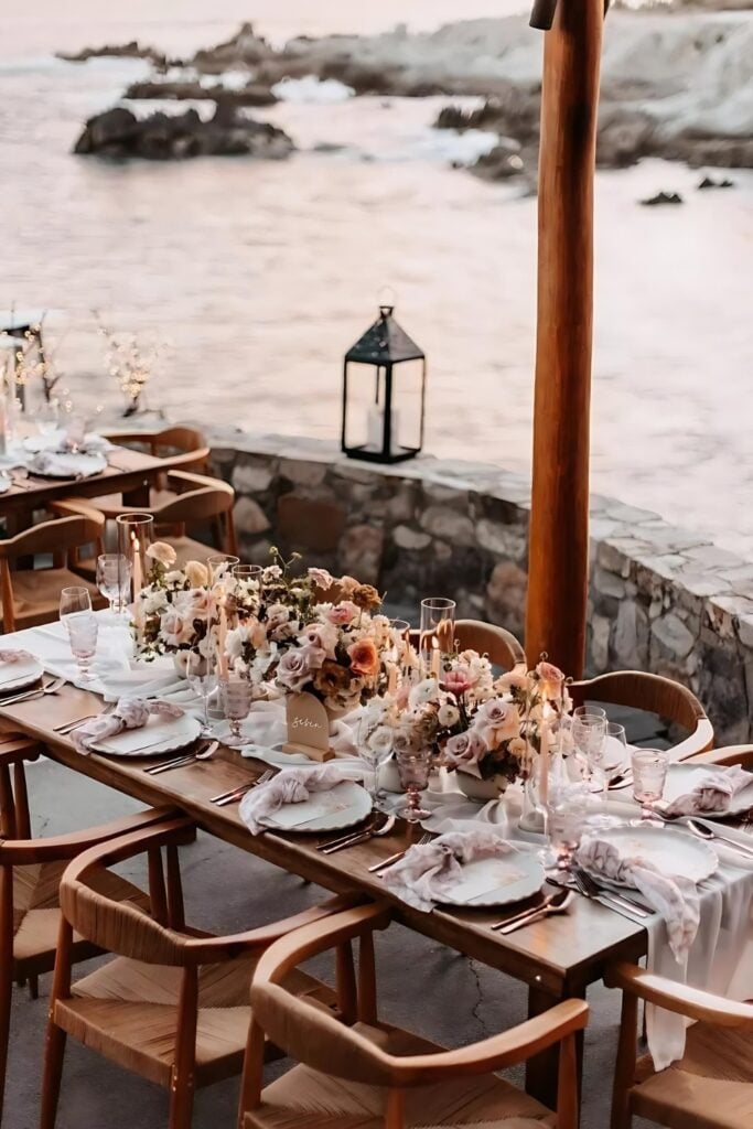 Rustic Coastal Charm Wedding Centerpiece