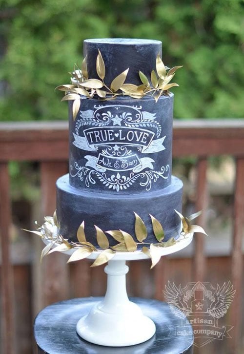Chalkboard Wedding Cake