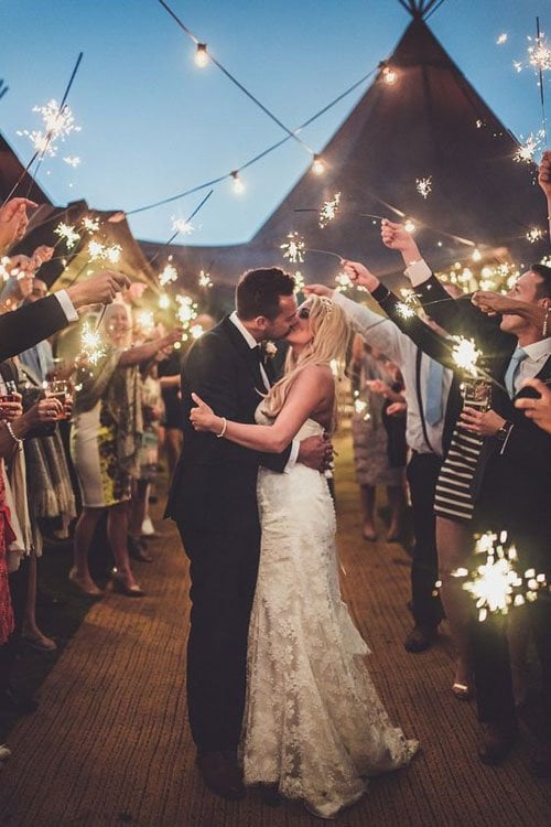 Amazing Wedding Sparkler Exits