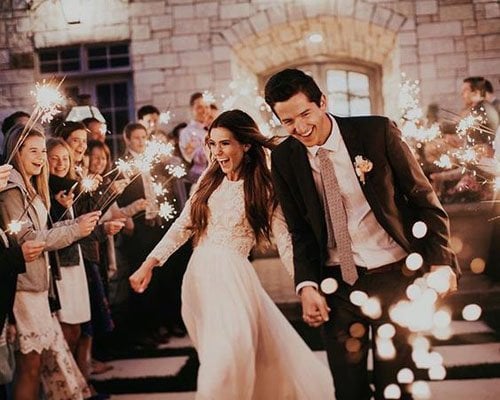 Amazing Wedding Sparkler Exits