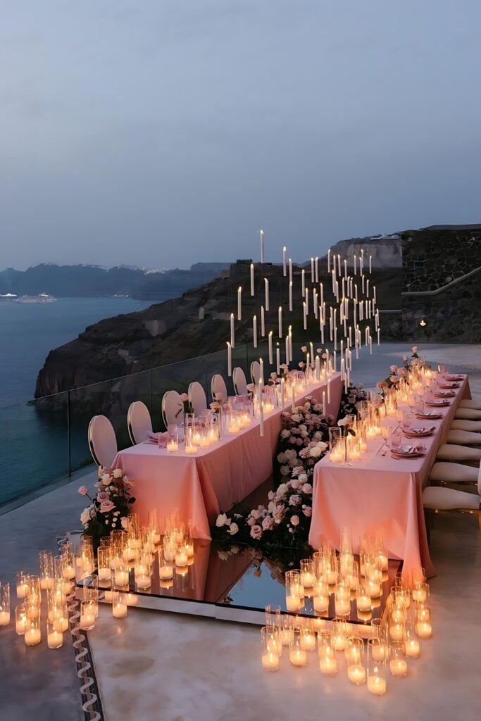  Enchanting Candlelight Beach Wedding Centerpiece