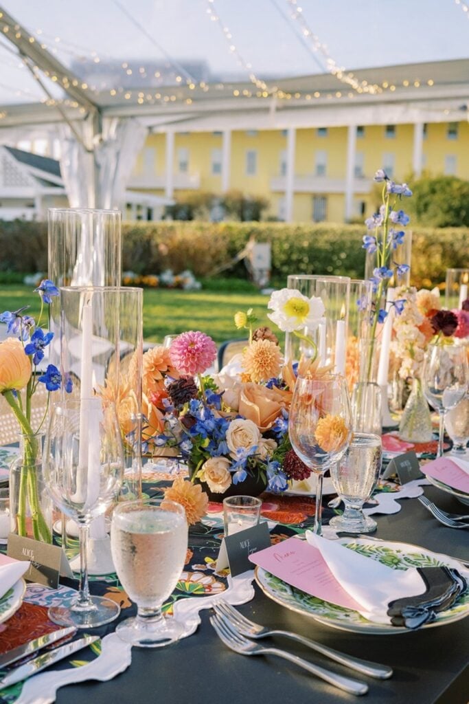 Modern Chic Beach Wedding Centerpiece
