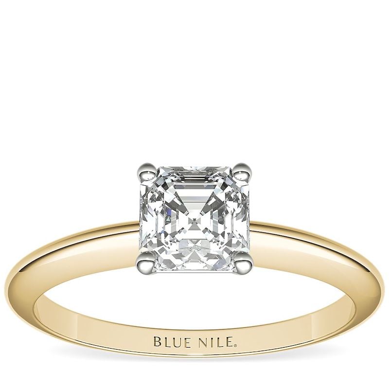 asscher cut engagement ring