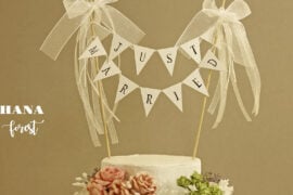 Banner Wedding Cake Topper