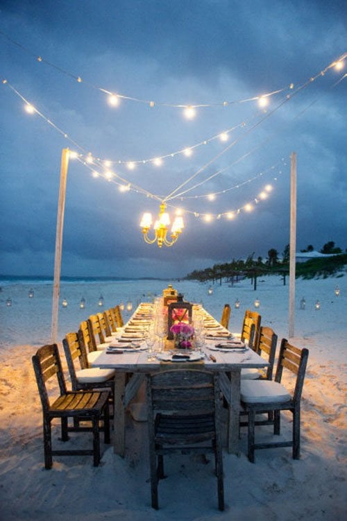 beach wedding decor