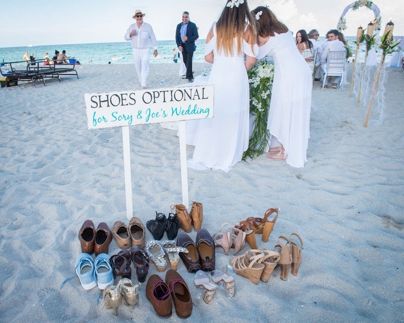 beach wedding signs