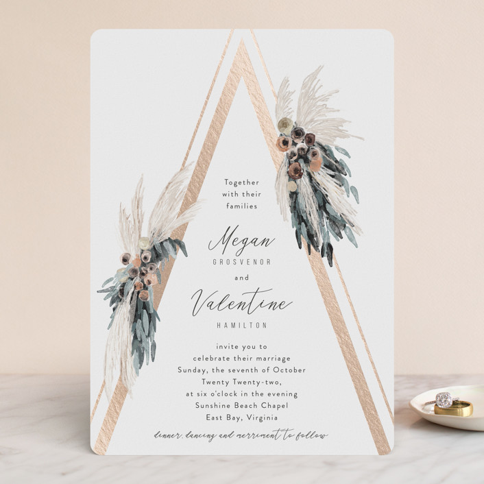 arch boho wedding invitation