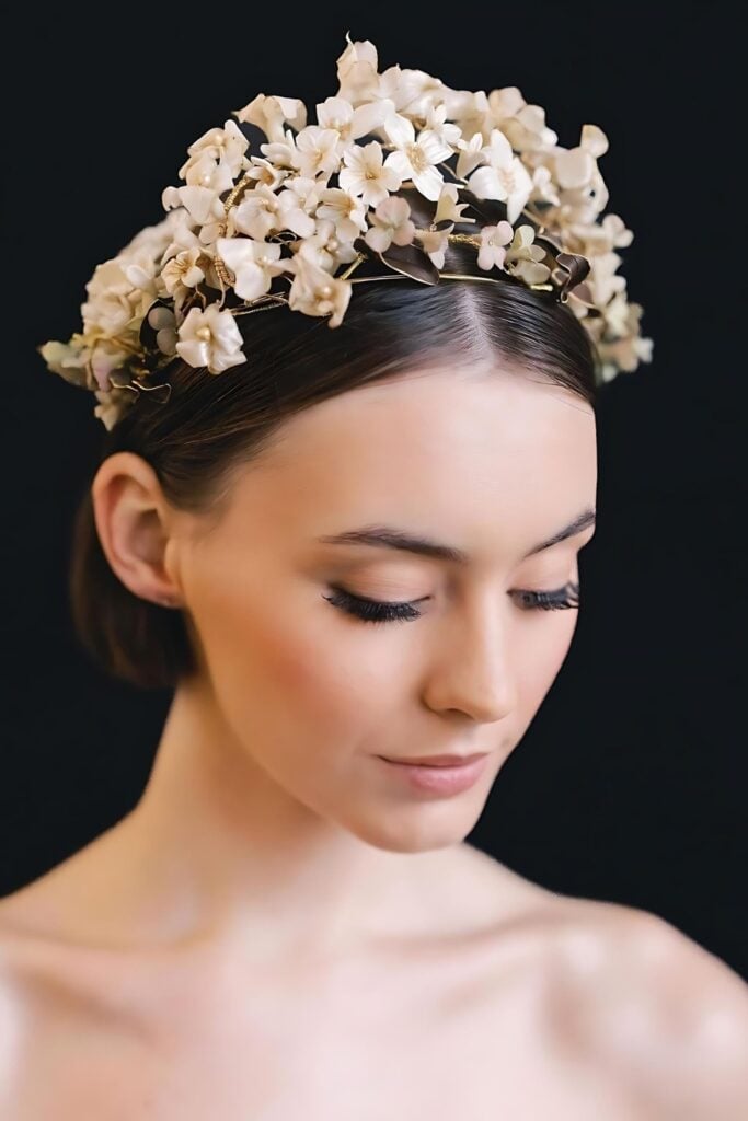 Lush Floral Crown Bridal Headpiece