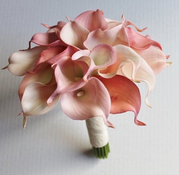 Calla Lily Wedding Bouquet Blush Pink