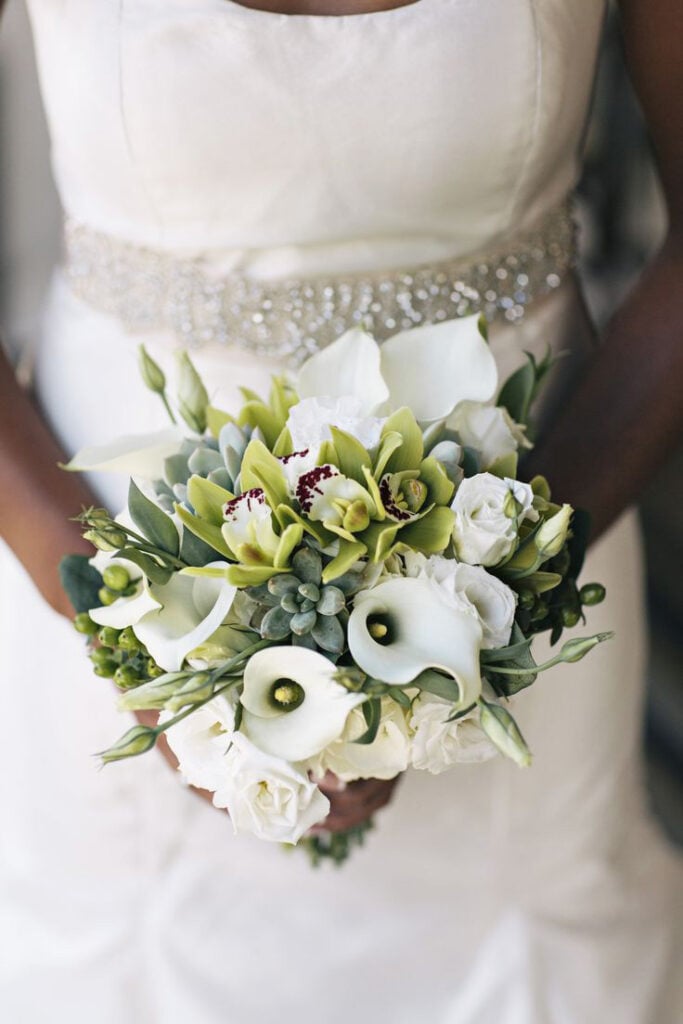 Calla Lily Wedding Bouquet Succulent