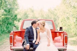 bride and groom country