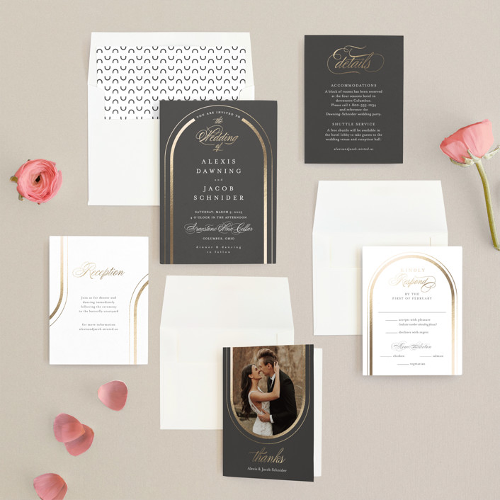 formal wedding invitation suite