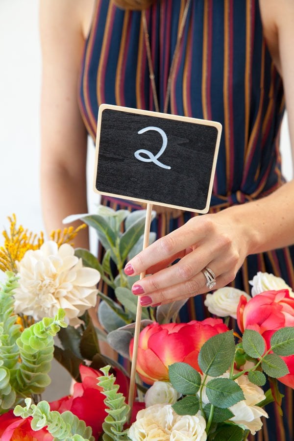 diy wedding centerpieces add table number