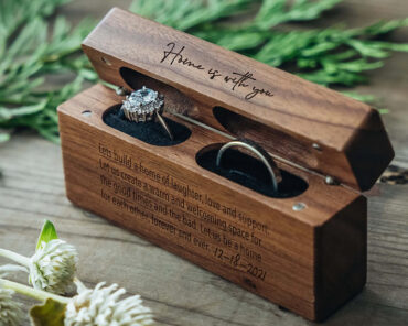 Double Slot Wedding Ring Box