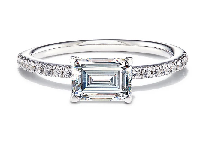 Emerald Cut Diamond Engagement Ring