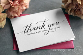 Etsy Wedding Thank You Note