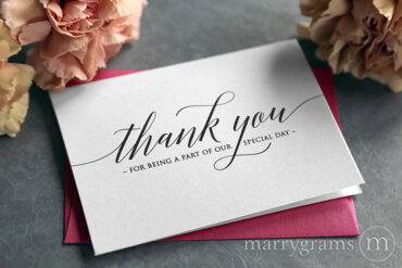 Etsy Wedding Thank You Note