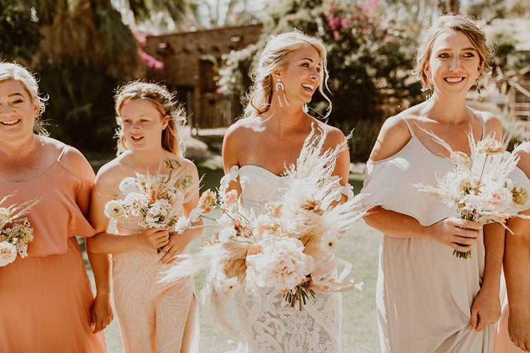 Fall Wedding Bouquet Pampas