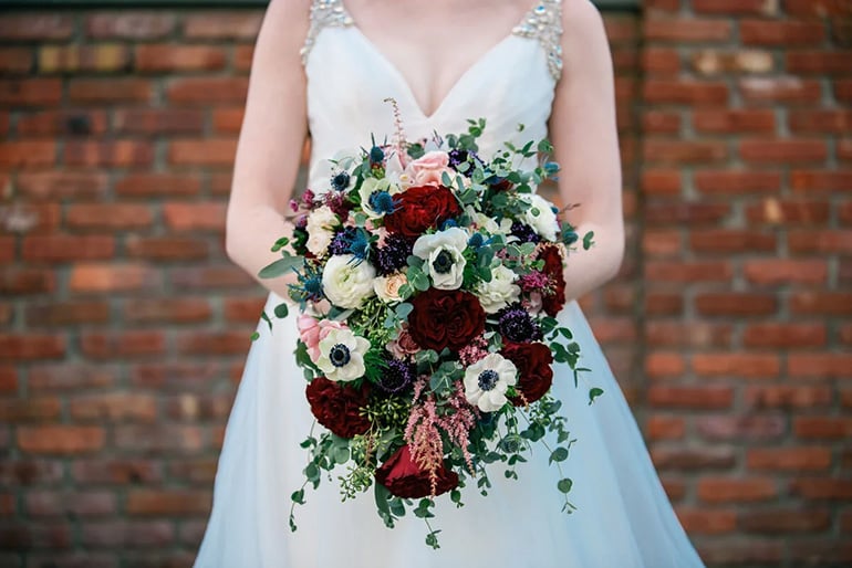 Fall Wedding Bouquet Two Colors