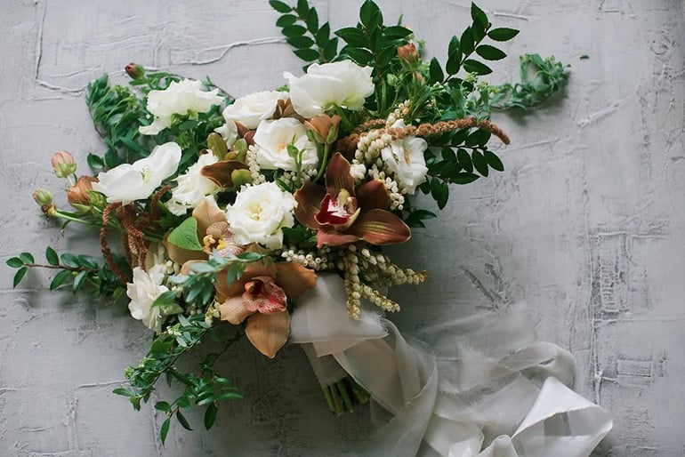 Fall Wedding Bouquet White Elegant