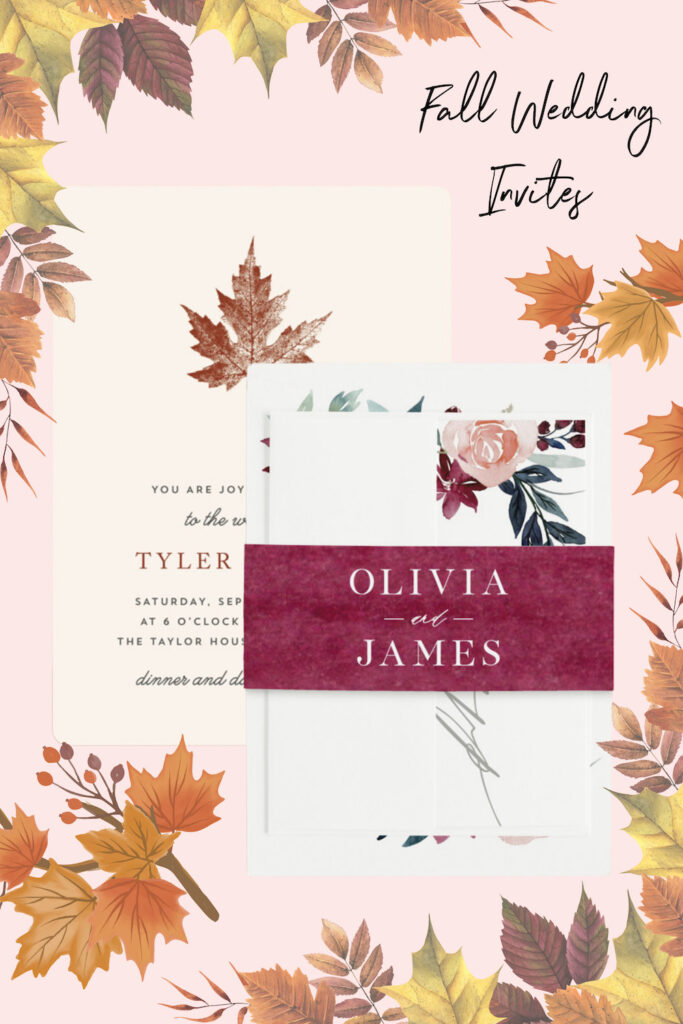 fall wedding invites