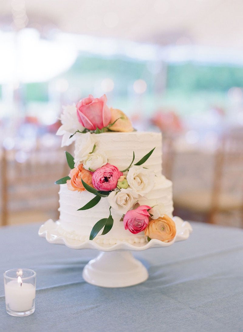 floral wedding cake