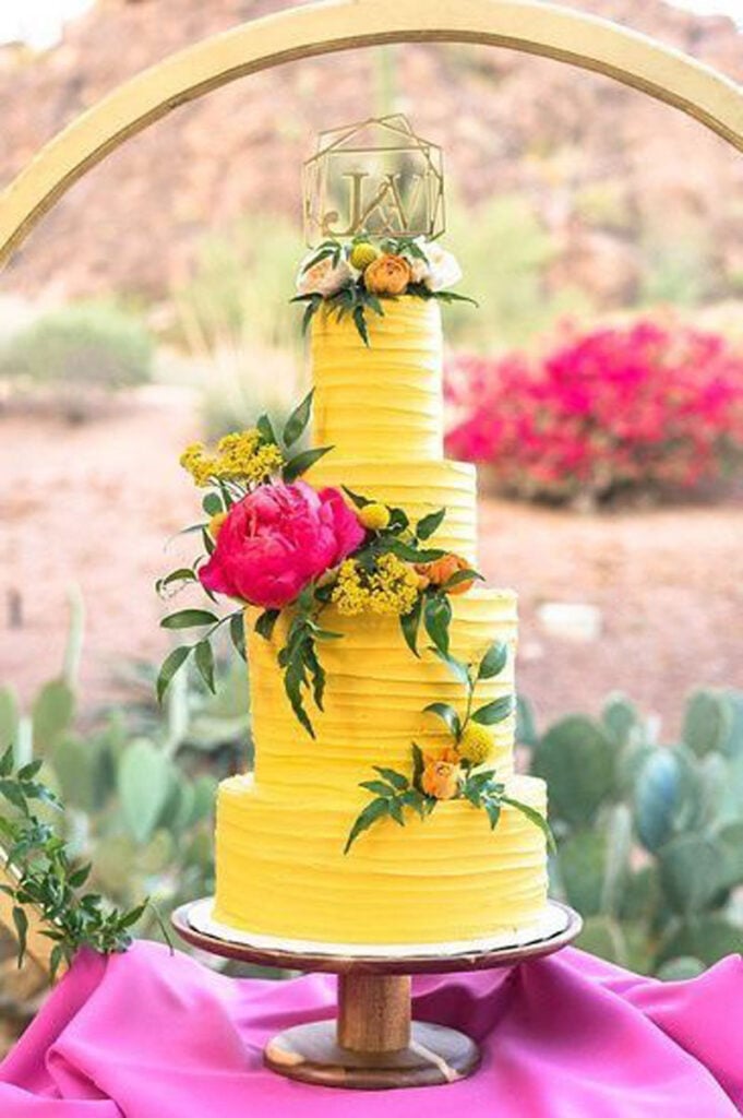 floral wedding cake