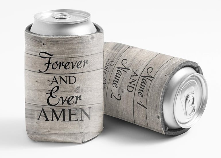 Forever and Ever Wedding Koozies