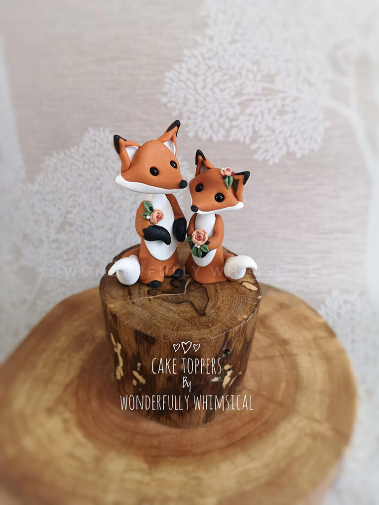 Fox Wedding Cake Topper
