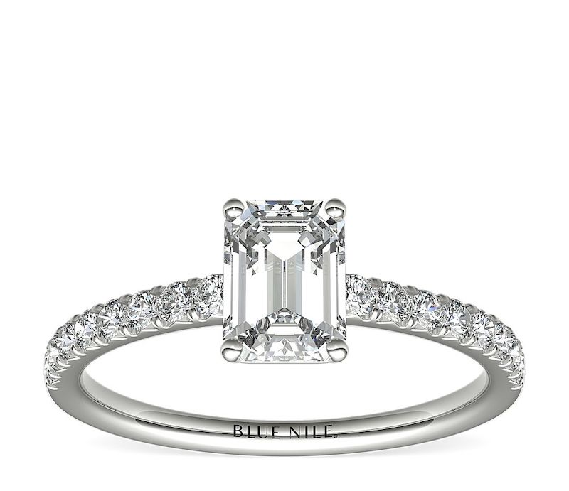 french pave engagement ring