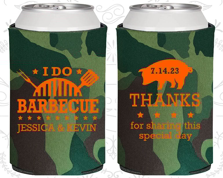 I do BBQ Wedding Koozies