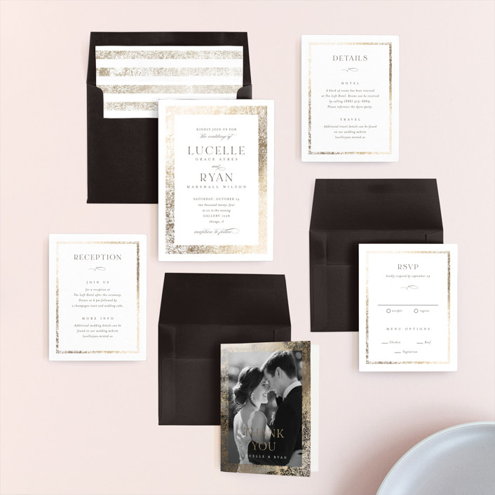 formal wedding invitation suite