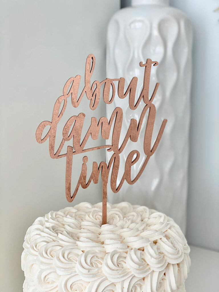 Love Quote Wedding Cake Topper