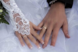 Married Couple Wearing Wedding Rings