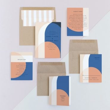 minted wedding invitation suite