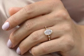 moissanite engagement ring