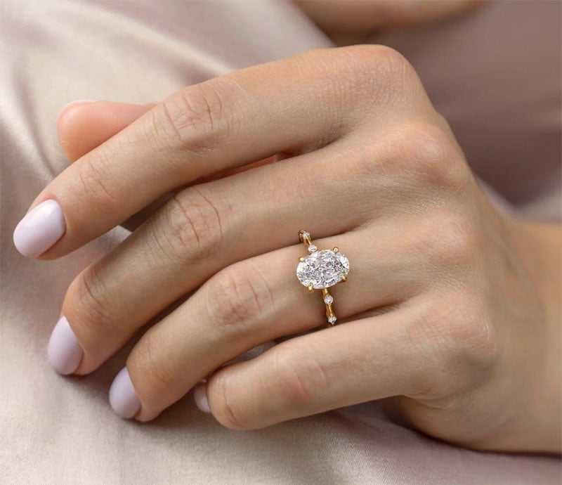 moissanite engagement ring