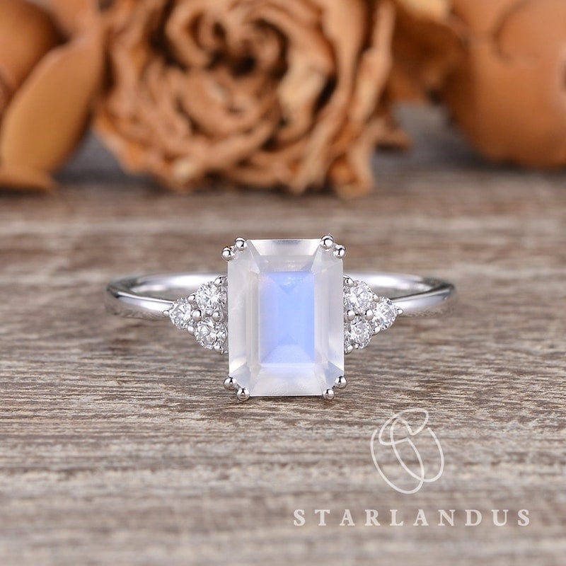 moonstone engagement ring