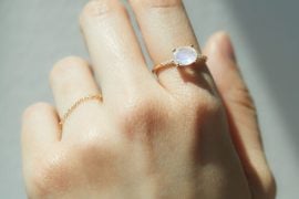 moonstone engagement ring