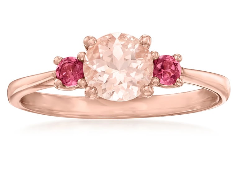 Pink Tourmaline Morganite Engagement Ring