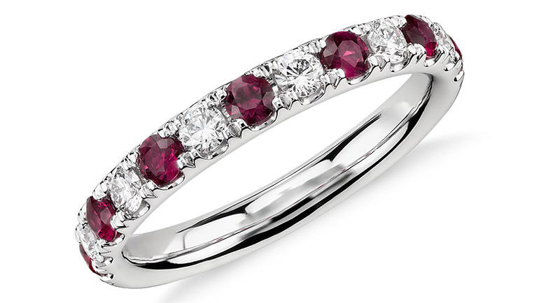 Riviera Ruby and Diamond Wedding Ring