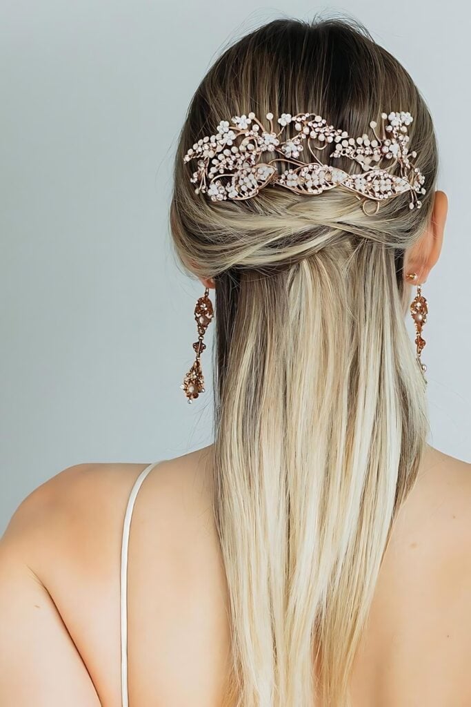 Rose Gold Wedding Headpiece