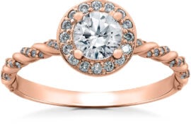 Rose Gold Engagement Rings Pomepii3
