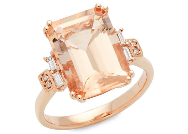 Rose Gold Morganite Engagement Ring
