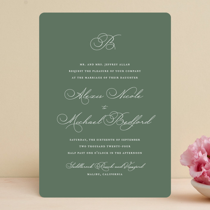 formal wedding invite