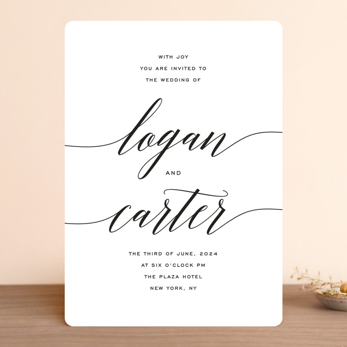 formal wedding invitation suite