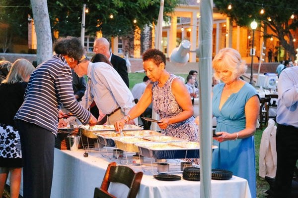 Small Wedding Ideas Outdoor Meal