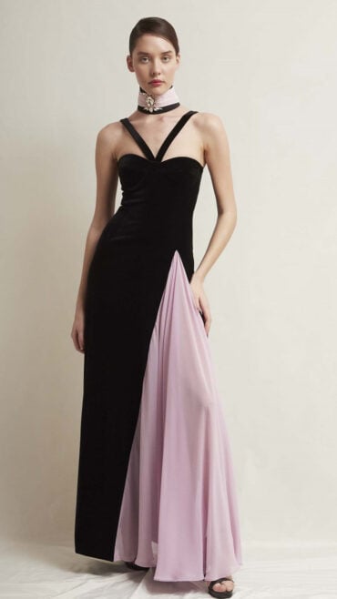 Stefano De Lellis Velvet Bridesmaid Dress